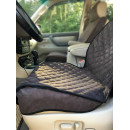 Накидки из алькантары с полным закрытием, двойная отстрочка (шоколад ромб)