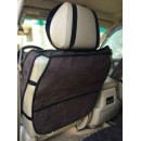 Накидки из алькантары с полным закрытием, двойная отстрочка (шоколад ромб)